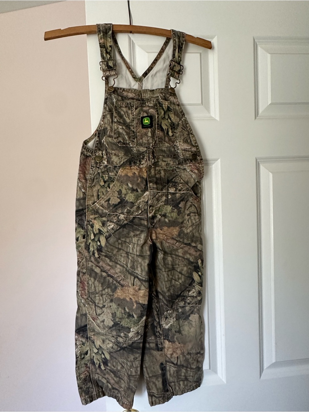 John Deere Camo Kids Overalls in Brown and Green